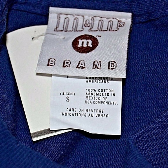 M & M World T-shirt NWT S Blue short sleeve unisex - Picture 5 of 5